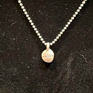 “Dogeared” Sterling Silver Relax Necklace